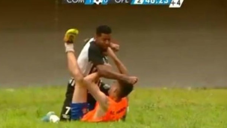 Παίκτης στη Βραζιλία πλάκωσε ball boy στο ξύλο! (vid)