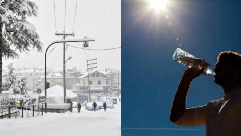«Τρελάθηκε» ο καιρός στην Ελλάδα: «Σιβηρία» στο βορρά, άνοιξη στο Νότο