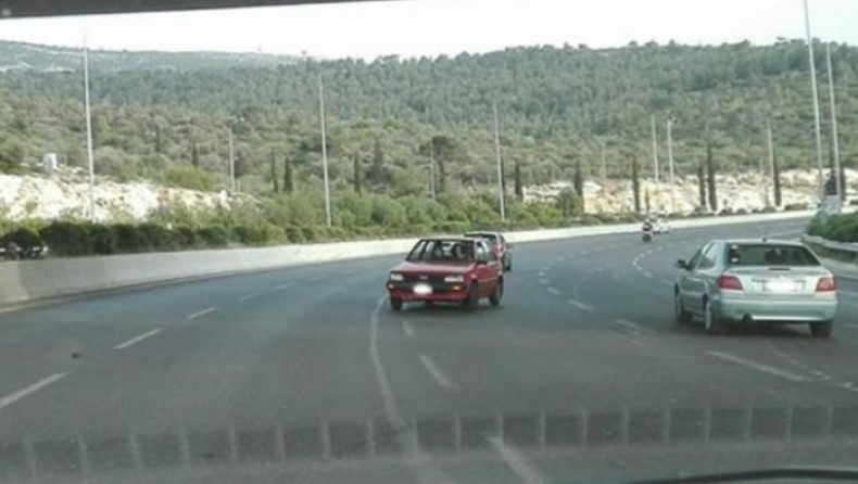 Γυναίκα οδηγούσε ανάποδα στην Περιφερειακή Υμηττού (pic)