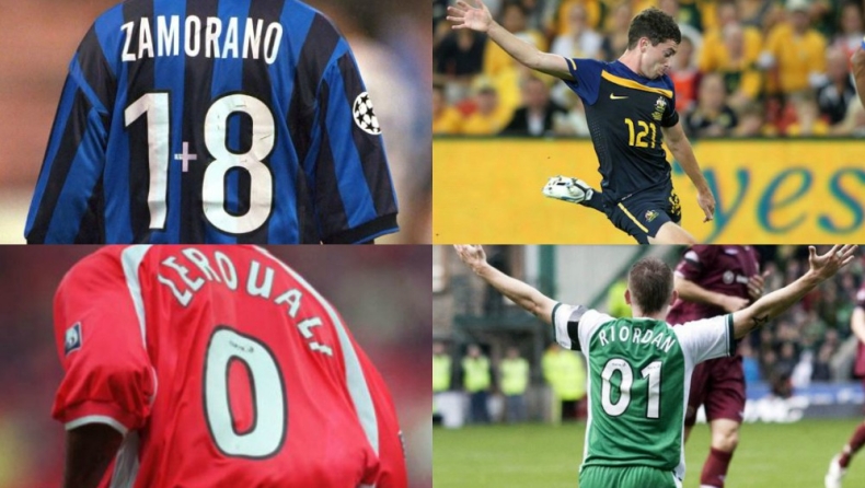 Τα πιο #ΤΙΝΑΦΤΟΡΕ νούμερα σε φανέλες ποδοσφαιριστών! (pics)