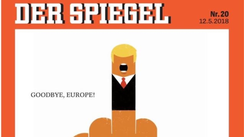 Το Spiegel έβαλε πρωτοσέλιδα το μεσαίο δάχτυλο του Τραμπ (pic)