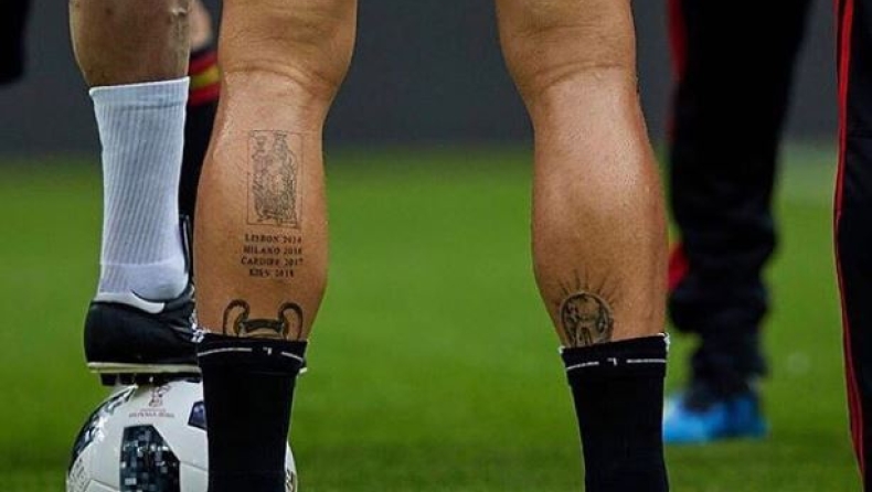 Νέο τατουάζ με τα τέσσερα Champions League «χτύπησε» ο Σέρχιο Ράμος (pic)