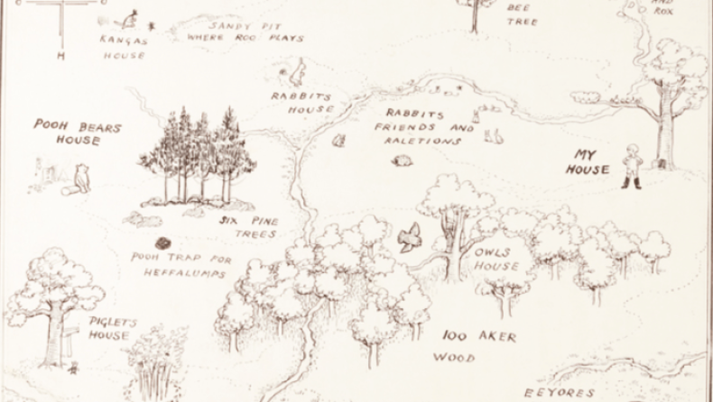 Σε δημοπρασία βγαίνει ο αυθεντικός χάρτης του δάσους του παιδικού ήρωα Γουίνι (pic)