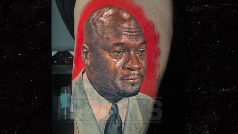 Ο «Crying Jordan» έγινε φοβερό τατουάζ! (pic & vid)