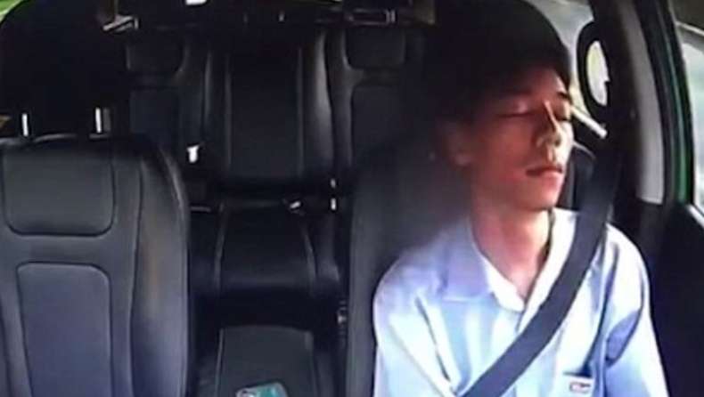Ταξιτζής κοιμόταν για 40 δευτερόλεπτα στο τιμόνι, αλλά δεν έπαθε τίποτα! (vid)