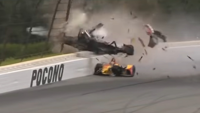 Σοβαρό ατύχημα στον αγώνα IndyCar Pocono 2018! (vid)