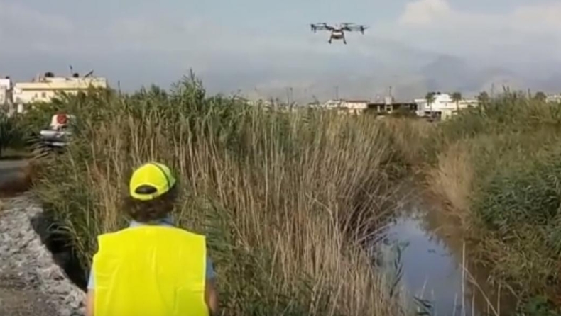 Στην Κρήτη «πολεμούν» τα κουνούπια με drone