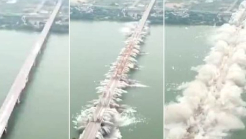 Φαντασμαγορική κατεδάφιση γέφυρας 1,5 χιλιομέτρου στην Κίνα (pics & vid)