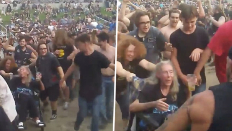 Απίστευτο mosh pit με γυναίκα σε αναπηρικό αμαξίδιο σε συναυλία των Slayer (vid)