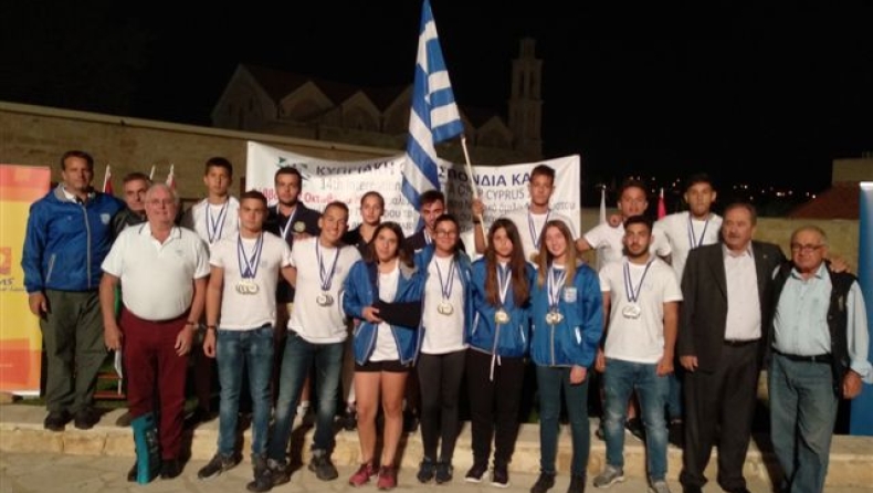 Δεκαεννέα μετάλλια οι Έλληνες σε διεθνή αγώνα στην Κύπρο