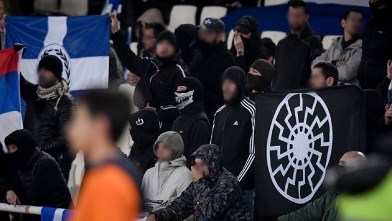 Ναζιστές στο ΟΑΚΑ με σημαία του «Μαύρου Ήλιου» (pics)