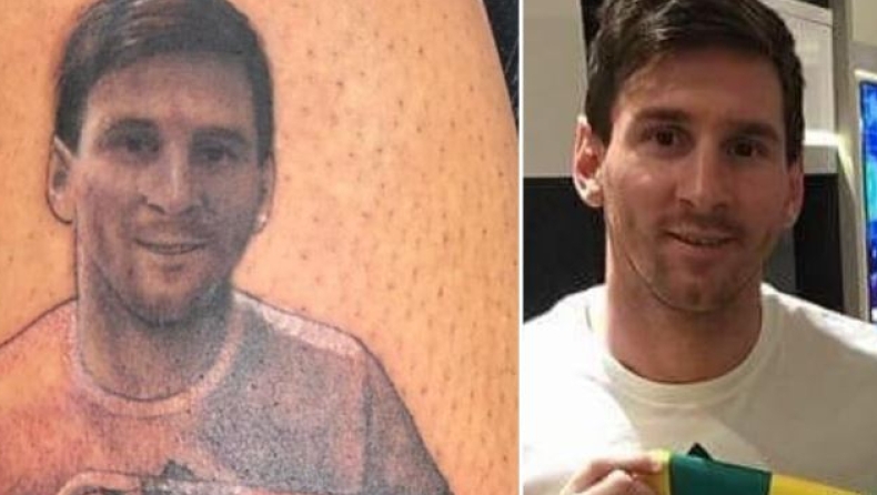 Αργεντινός ποδοσφαιριστής έστειλε τη φανέλα του στον Μέσι και «χτύπησε» τη φωτογραφία τατουάζ (pic)