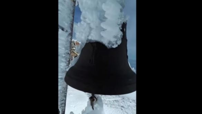 Εντυπωσιακό βίντεο από την χιονισμένη κορυφή του Ψηλορείτη (vid)