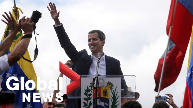 O Γκουαΐδο αφήνει ανοιχτό το ενδεχόμενο στρατιωτικής επέμβασης στην Βενεζουέλα