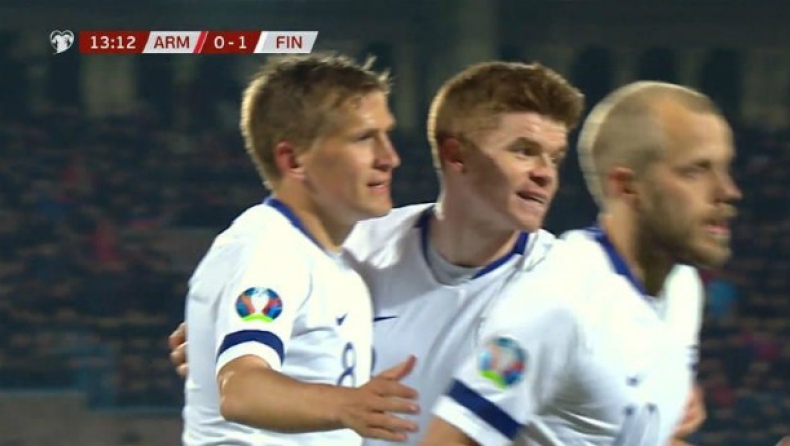 Aρμενία - Φινλανδία 0-2: Πέρασε εύκολα από το Γερεβάν (vid)