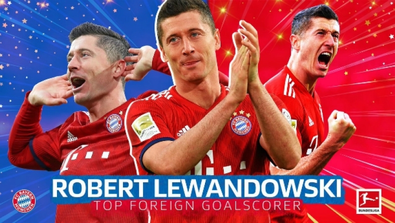 Πρώτος ξένος σκόρερ στην ιστορία της Bundesliga ο Λεβαντόφσκι! (vid)
