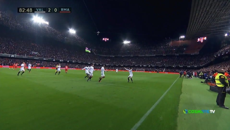 Βαλένθια - Ρεάλ Μαδρίτης: Με κεφαλιά του Γκαράι το 2-0! (vid)