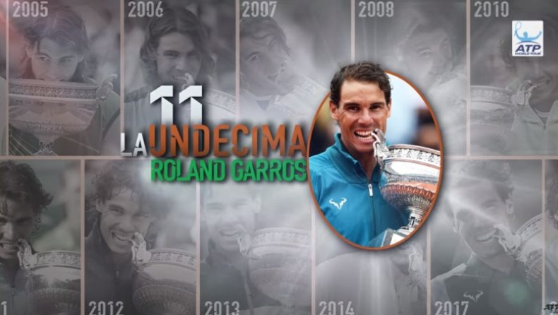 Roland Garros: Οι 11 κούπες του Ναδάλ σε 44''(vid)