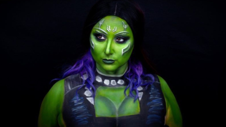 Make-up artist κατάφερε να γίνει ολόιδια η Gamora από τους Avengers (vid)