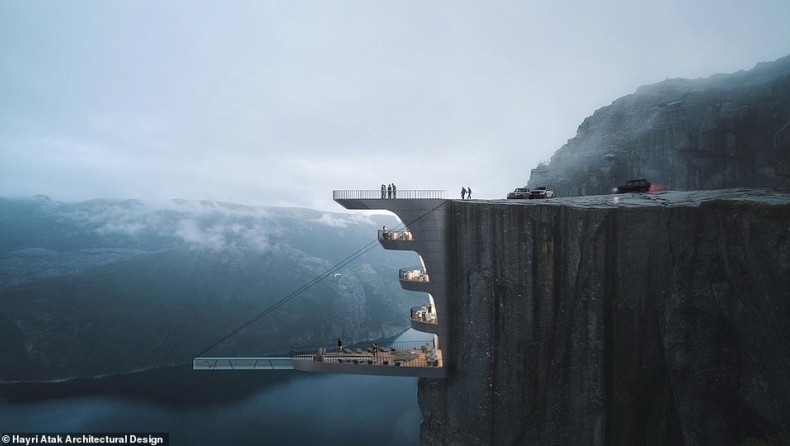 Η κατασκευή που αψηφά την βαρύτητα: Ξενοδοχείο στα 600 μέτρα, με πισίνα που τρομάζει (pics)