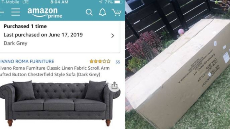 Μία 2χρονη αγόρασε online καναπέ 400 δολαρίων και δεν την πήρε είδηση κανείς (pic)