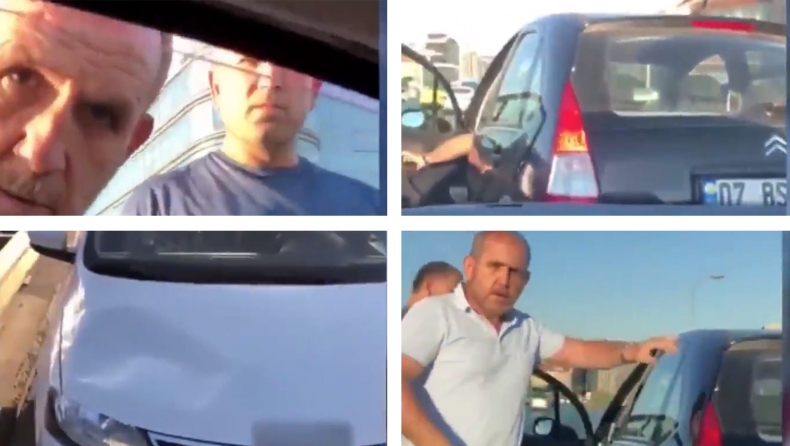 Δύο Τούρκοι επιτέθηκαν σε αυτοκίνητο με έγκυο επιβάτη (vid)
