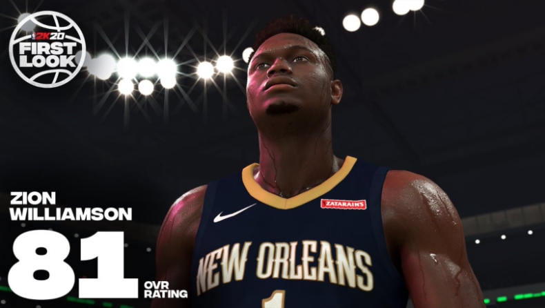 To rating του Ζάιον στο NBA 2K20 (pic)