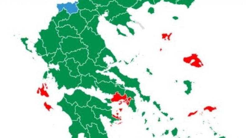 O χάρτης της Ελλάδας χωρίς ΝΔ και ΣΥΡΙΖΑ (pic)