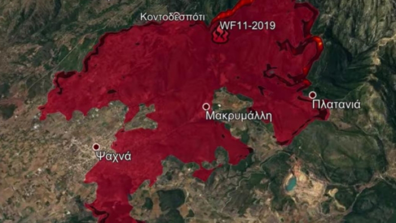 Φωτιά στην Εύβοια: Εφιαλτικό σενάριο για την πορεία της πύρινης λαίλαπας (vid)