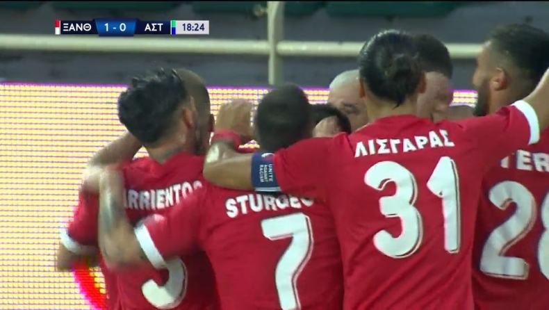 Ξάνθη - Αστέρας Τρίπολης: Το 1-0 του Τζουρίτσκοβιτς! (vid)