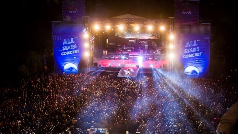 Αll Stars Concert: Ρουβάς, Παπαρίζου, Φουρέιρα ξεσηκώσαν πάνω από 12.000 θεατές στο Μarkopoulo Park