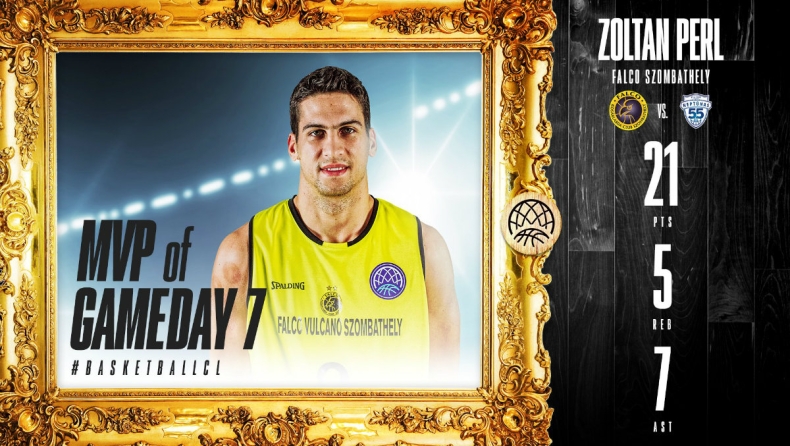 Ο Ζολτάν Περλ MVP της αγωνιστικής στο Basketball Champions League (pic & vid)