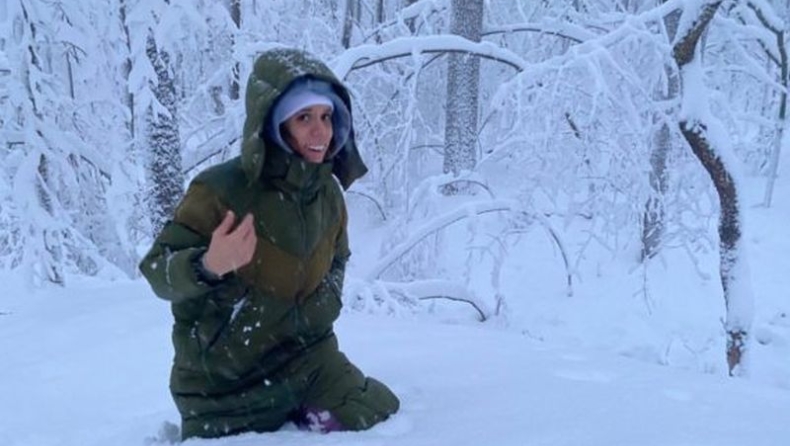 Κατερίνα Στεφανίδη: Ξεσπιτώθηκε λόγω χιονιού στο Κλίβελαντ