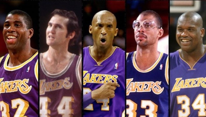 Los Angeles Lakers (Μagic Johnson, Jerry West, Kobe Bryant, Kareem Abdul-Jabbar, Shaquille O'Neal)