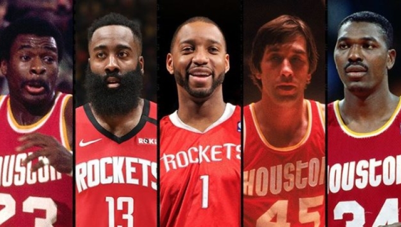 Ηouston Rockets (James Harden, Calvin Murphy, Tracy McGrady, Rudy Tomjanovich, Hakeem Olajuwon)