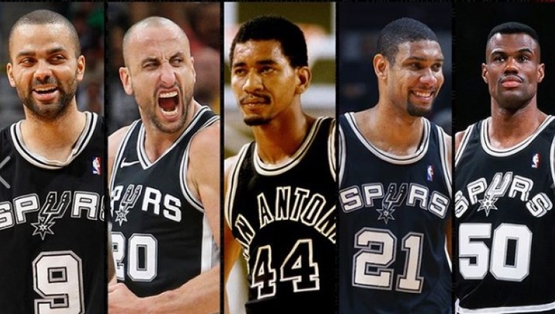 San Antonio Spurs (Tony Parker, Manu Ginobili, George Gervin, Tim Duncan, David Robinson)
