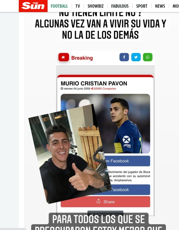 Ο Παβόν σε ανάρτησή του