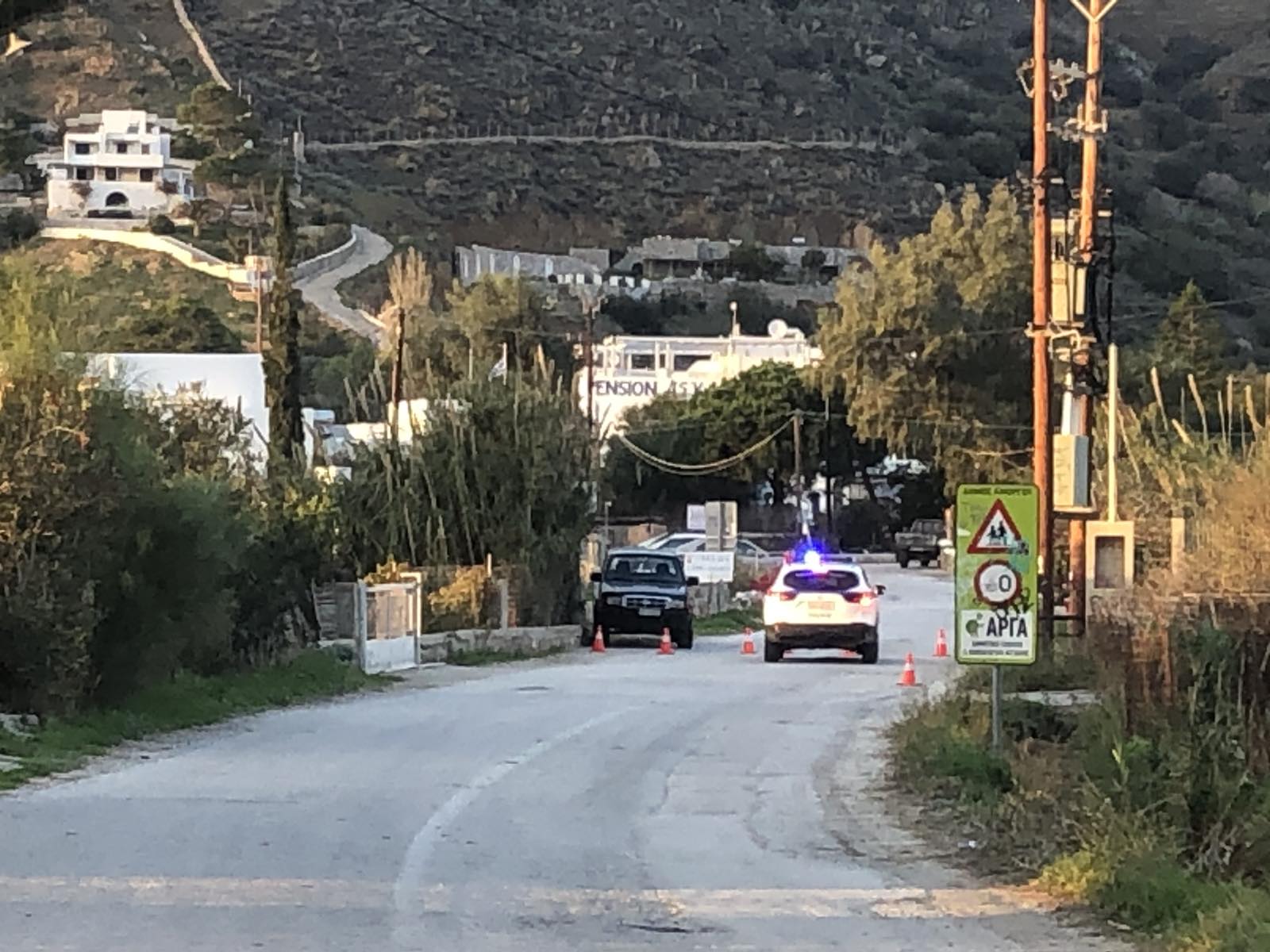 Μπλόκο αγρότη στην Αμοργό