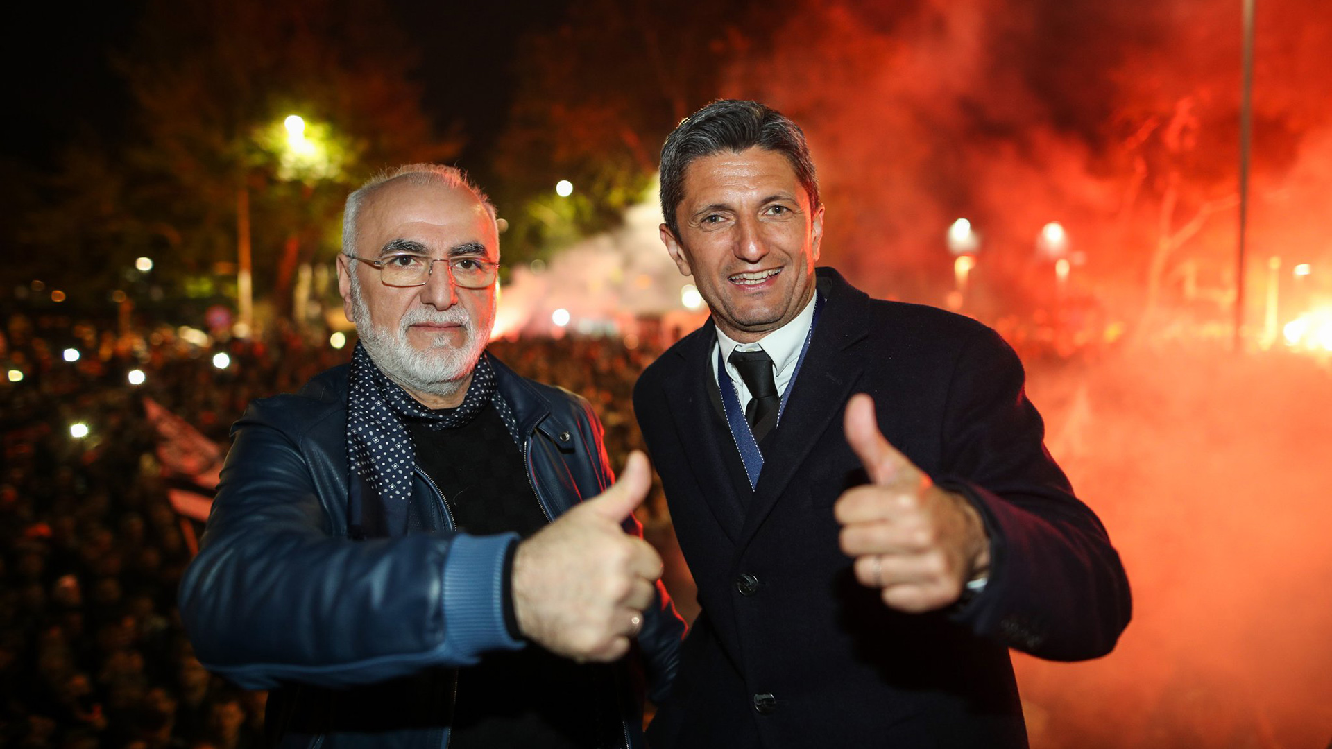 Ο Ραζβάν Λουτσέσκου με τον Ιβάν Σαββίδη