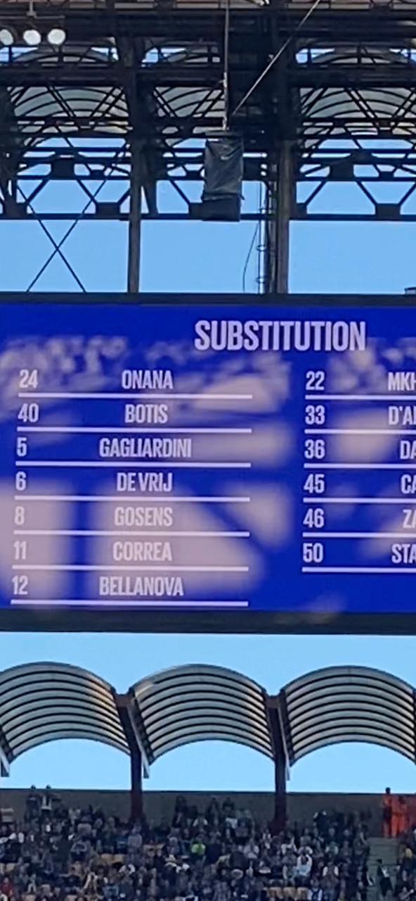 Ο φωτεινός πίνακας στο «Μεάτσα» στο ματς με τη Ρόμα