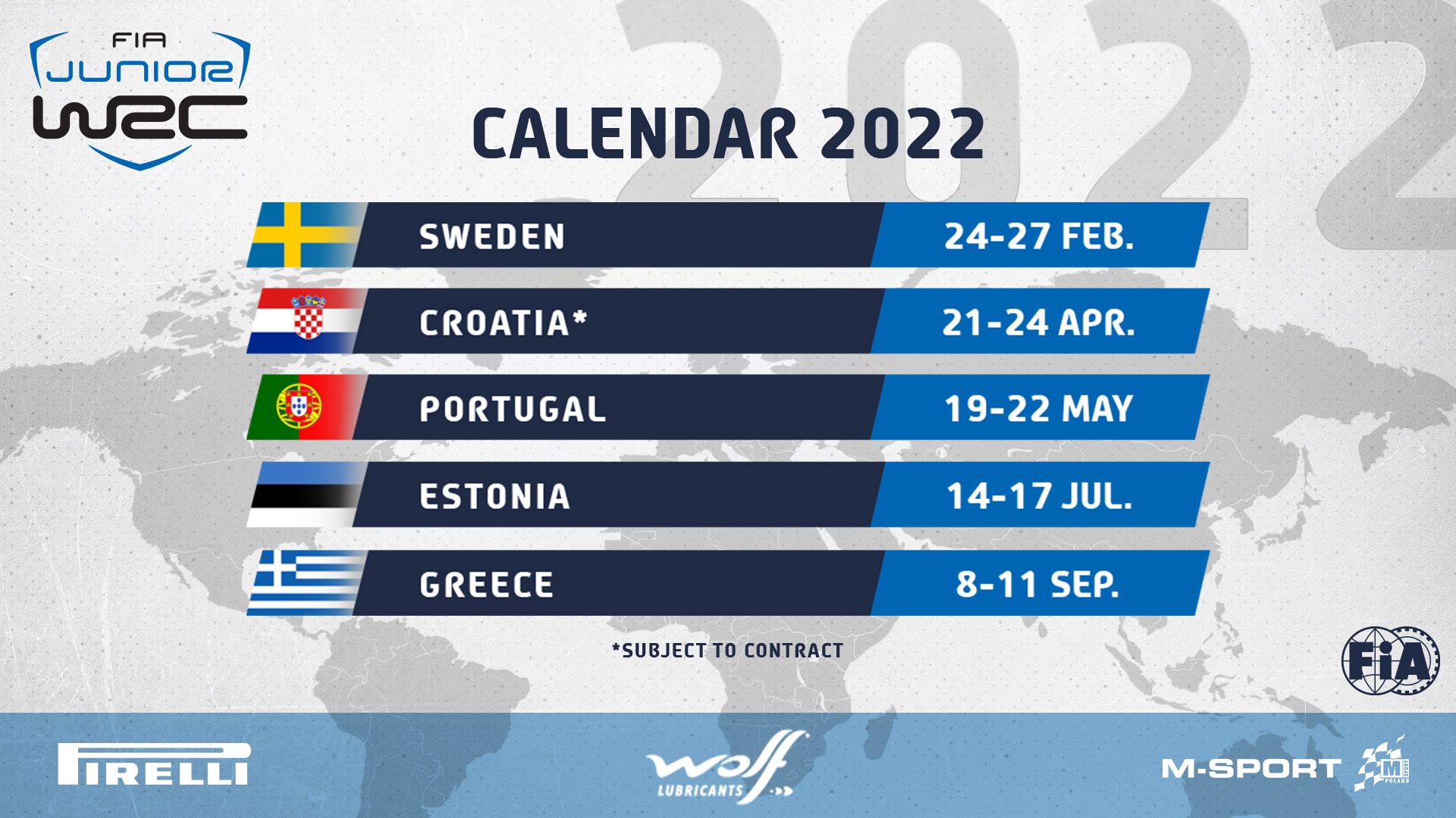 JWRC 2022 Calendar
