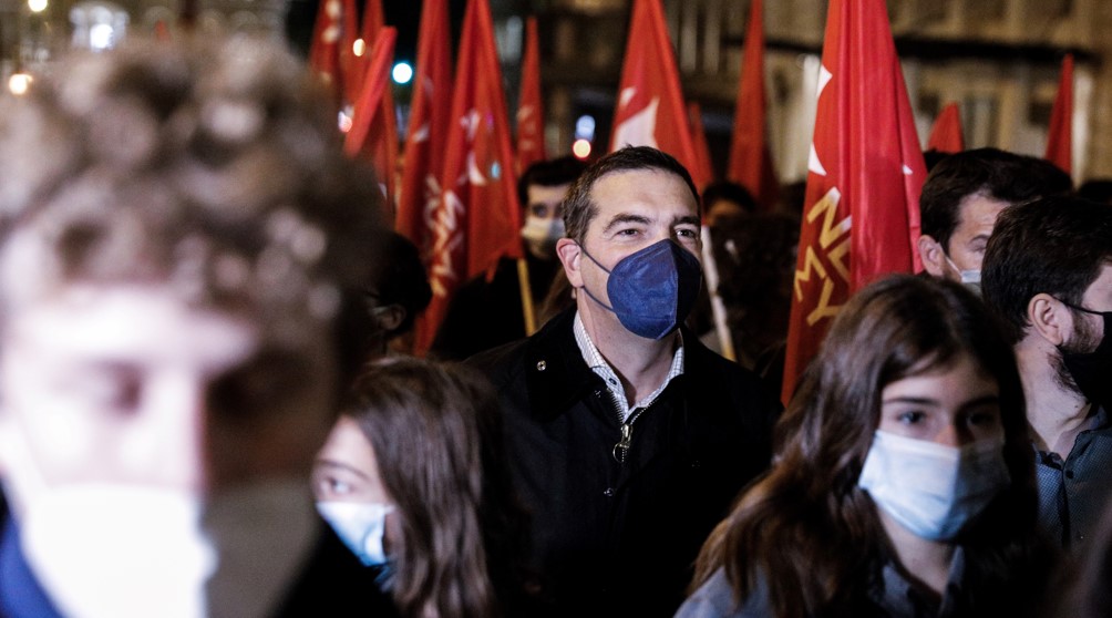 Ο Αλέξης Τσίπρας στην πορεία