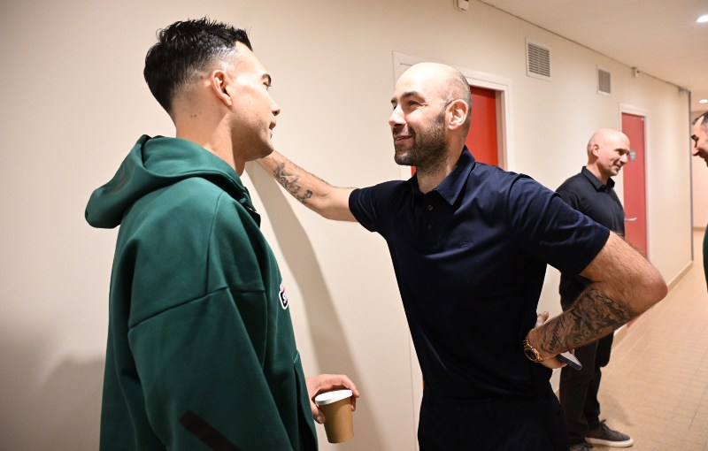 Ο Κώστας Σλούκας μαζί με τον Βασίλης Σπανούλη