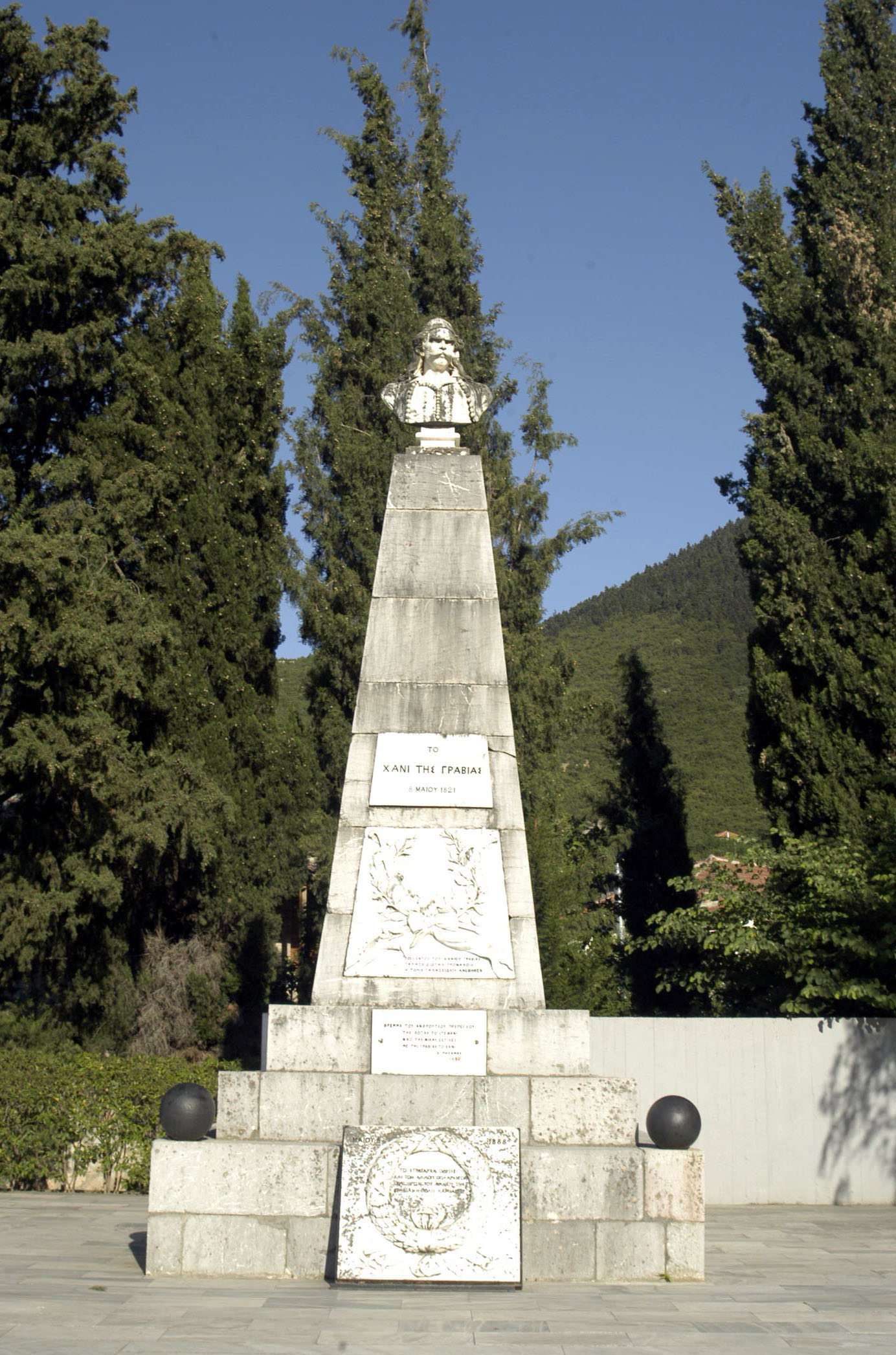 Προτομή του Οδυσσέα Ανδρούτσου στο Χάνι