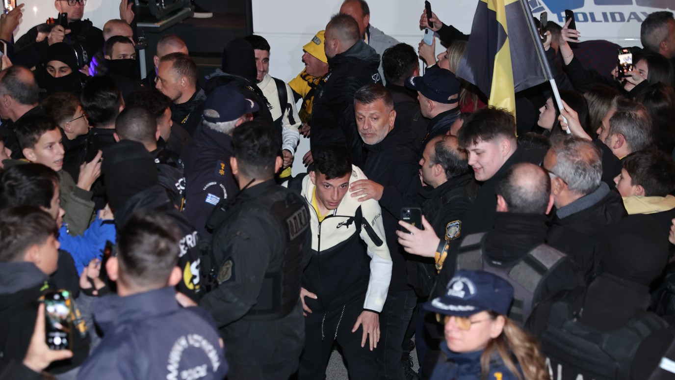Η άφιξη της ΑΕΚ στις Σέρρες