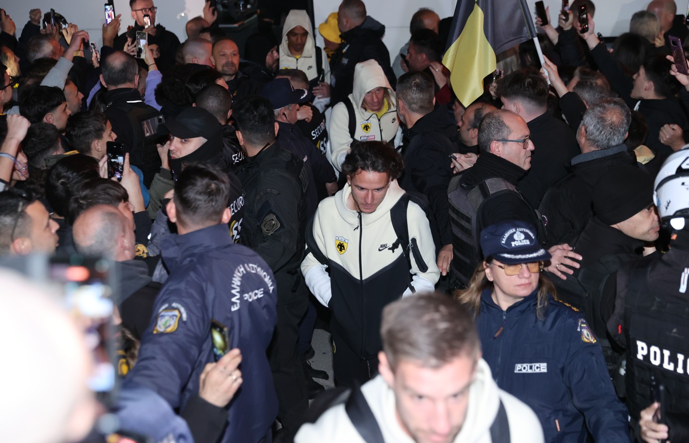 Η άφιξη της ΑΕΚ στις Σέρρες