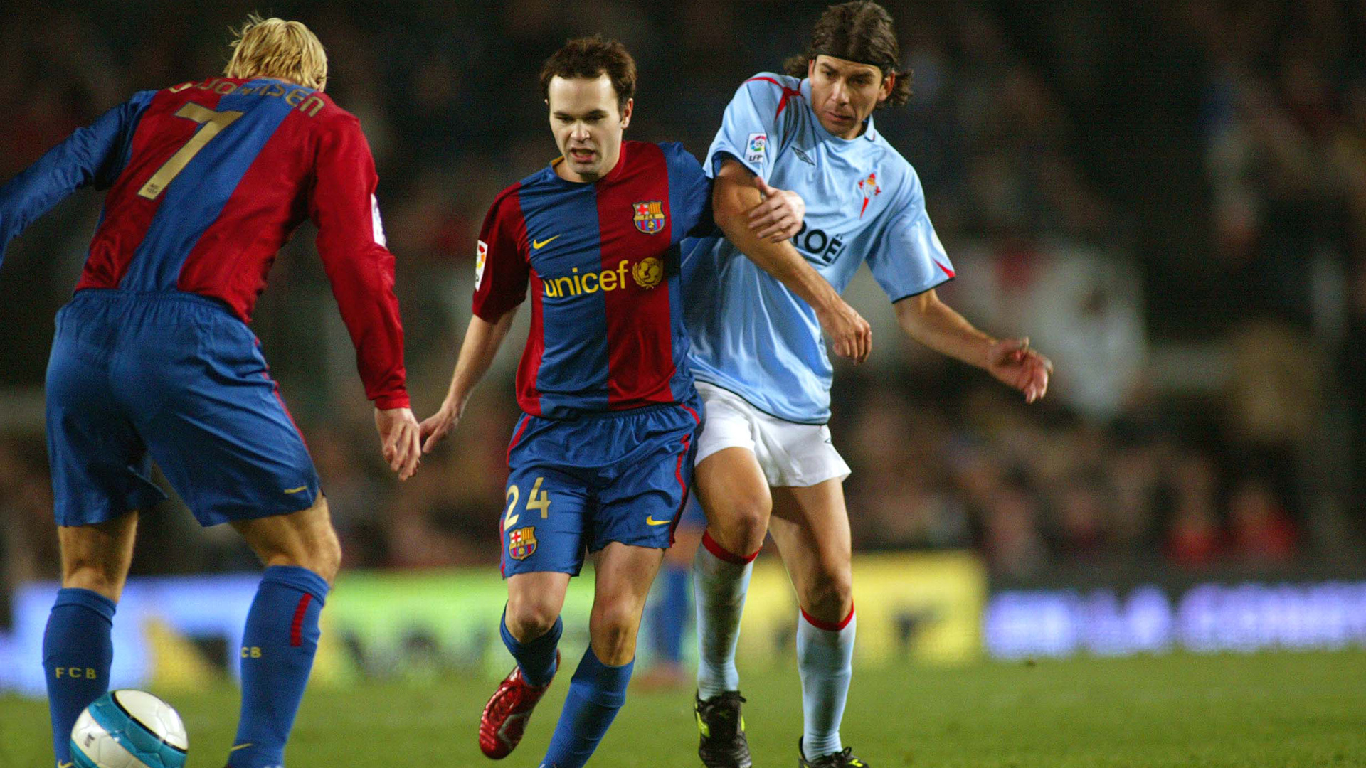 Ο Πάμπλο Γκαρσία με τη φανέλα της Θέλτα κόντρα στην Μπαρτσελόνα