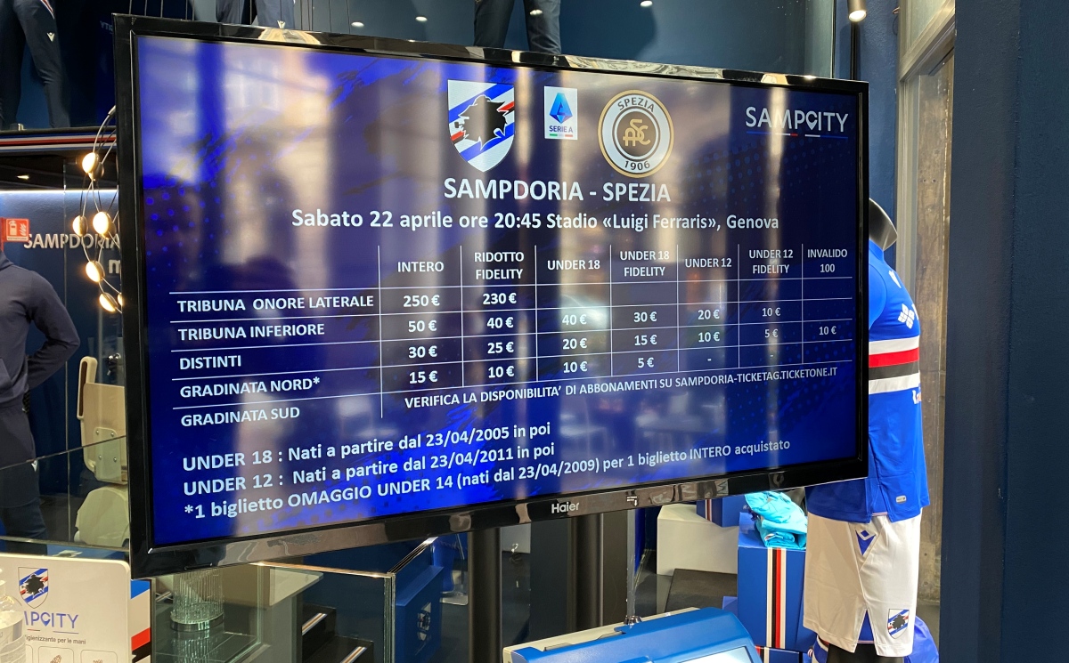 Περιμένοντας να ξεκινήσει το ματς της Σαμπντόρια