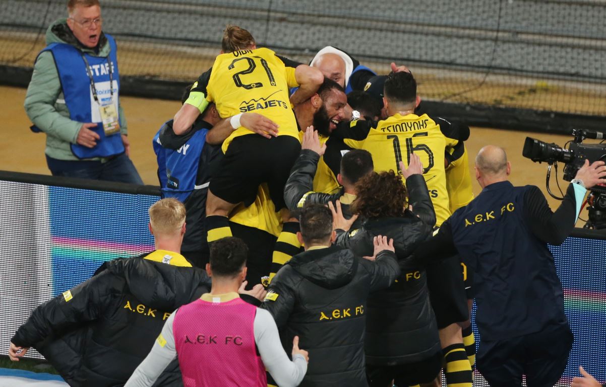ΑΕΚ-Ατρόμητος 2-1, οι πανηγυρισμοί