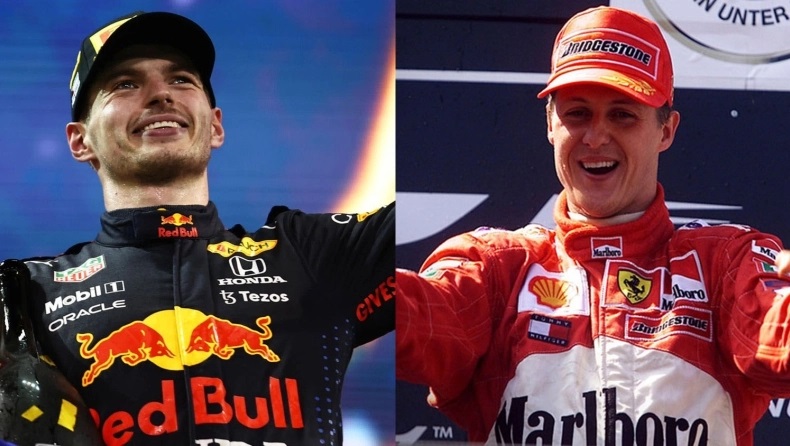 Μαξ Φερστάπεν και Μίκαελ Σουμάχερ